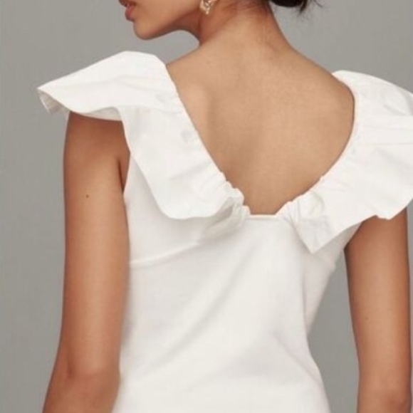 Dolan White Ruffle Sleeve Blouse - Picture 2 of 7